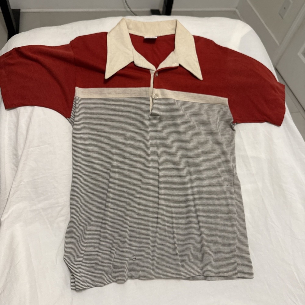 Vintage men's large pro action by campus made in USA short sleeve polo